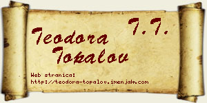 Teodora Topalov vizit kartica